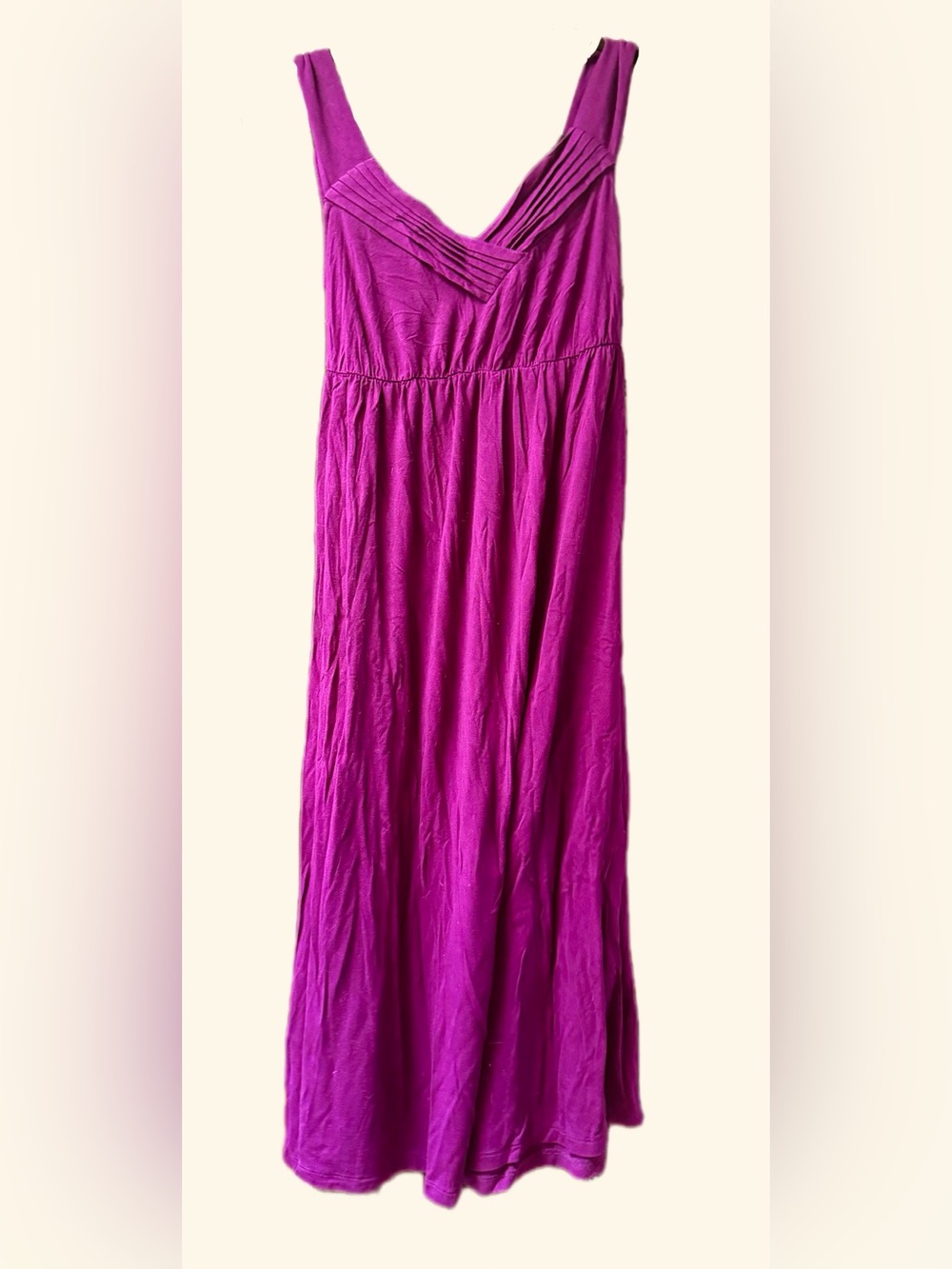 Liz Lange Target Sleeveless Purple Maternity Midi Dress XS Pleated V-Neck